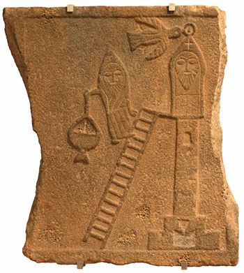 Simón. Panel en piedra. Siria (siglo VI o VII). Bode Museum. Berlín.