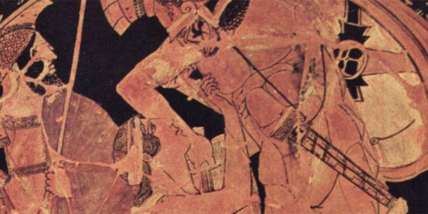 Aquiles y Pentesilea (s. V aC, Vulci)