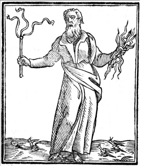 Representación del flagelo de Dios según Cesare Ripa (Iconología, 1593).